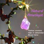 Suncatcher - Amethyst Moon Crystal Sun Catcher Window Hanging