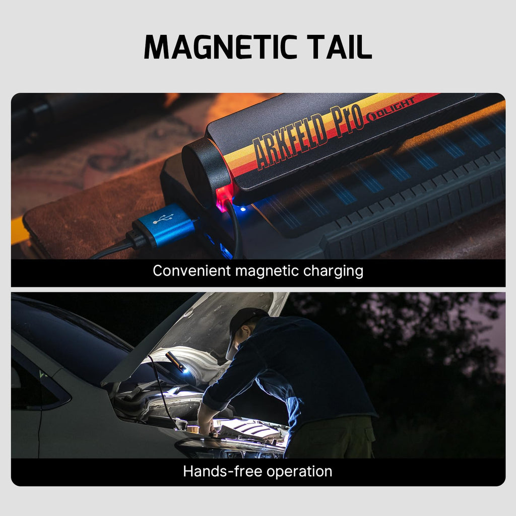 OLIGHT Arkfeld Pro Rechargeable EDC Flat Flashlight with UV and White LED Combo, 1300 Lumens Portable Pocket Lights for Outdoors Emergency Working (Racing Stripe CW)