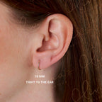 14k Yellow Gold Endless Hoop Earrings 10x1.0mm