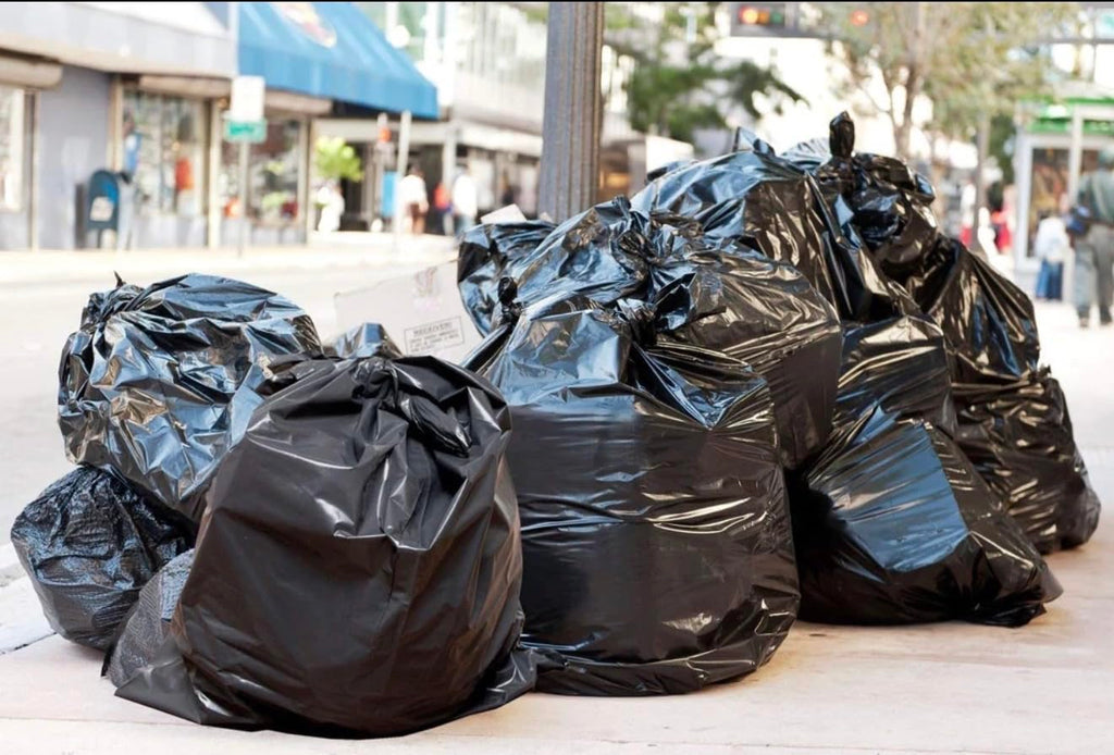 Heavy Duty 55 Gallon Trash Bags (100 Count) - Extra Large Black Commercial Garbage Bags, 2 Mil Thick Leak-Proof Liners for Kitchen, Restaurant, and Large Household Clean-Up
