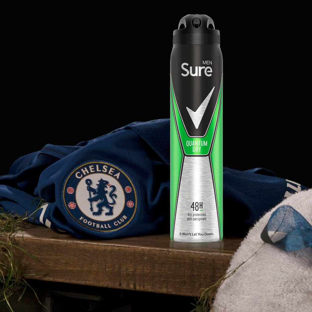 Sure Cotton Dry 48h protection against sweat and odour Anti-perspirant Aerosol MotionSense technology deodorant 250 ml