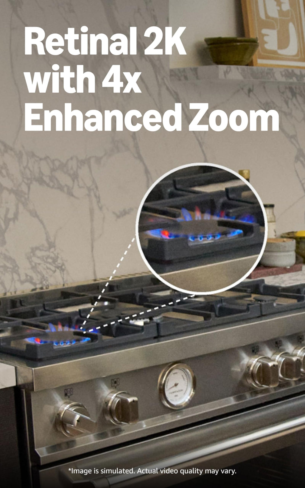 Ring Indoor Cam 2K, Retinal 2K for crisp video, 6x Enhanced Zoom, Night Vision, Home and business security, Black
