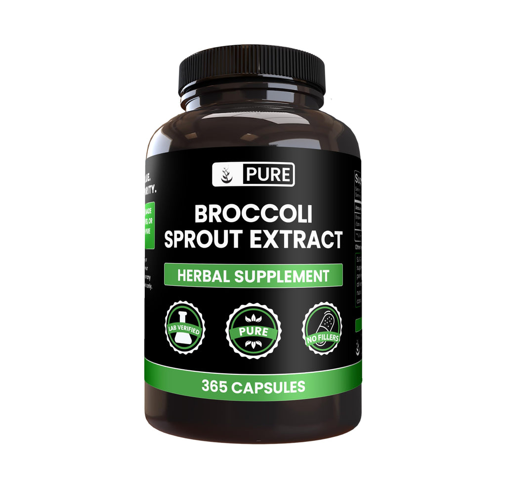 PURE ORIGINAL INGREDIENTS Broccoli Extract (365 Capsules) No Magnesium Or Rice Fillers, Always Pure, Lab Verified