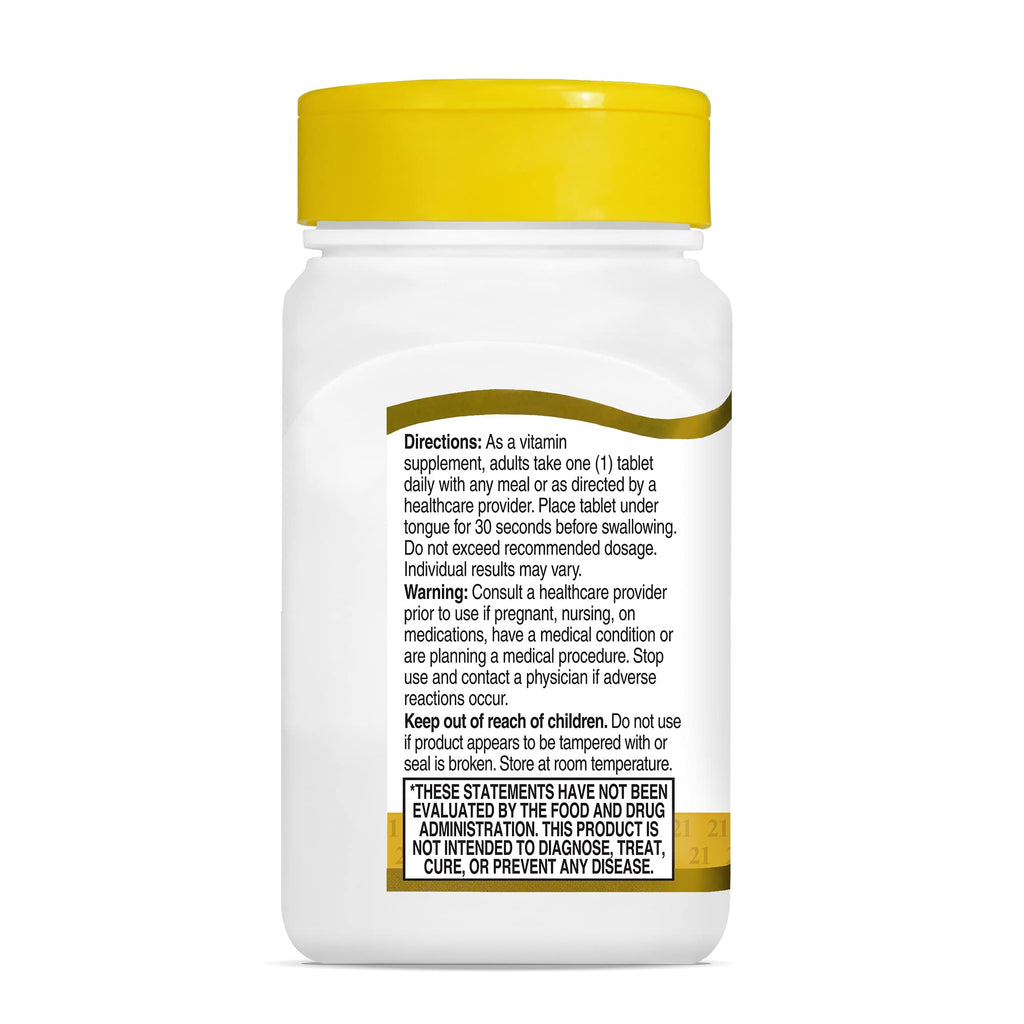 21st Century B 12 2500 mcg Sublingual Tablets, 110 Count (Pack of 2)