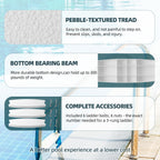 TonGass (3-Pack, White) 18" Universal Swimming Pool Ladder Rung Step Replacement with Stainless Steel Bolts Compatible with Inground Above Ground Pool Heavy-Duty Molded Plastic Ladder Step Parts