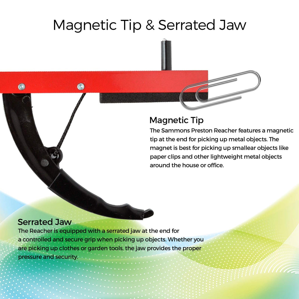Sammons Preston Reacher, Standard, 26", Grabber Reacher Tool, Lightweight Trash Picker Grabber & Garden Nabber, Handy Aluminum Picker Up Tool & Reaching Claw, Portable Reaching Assist & Dressing Tool