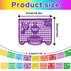 Lctevvn 6 Packs 108 Ft Fiesta Party Decorations Mexican Party Banners Papel Picado Banners Cinco De Mayo Decorations Dia De Los Muertos Decor Mexico Halloween Banner Birthday Party Decorations (6pack Banners) (6 Packs Banner)