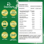doemfarty GLP-1 Supplement, GLP-1 Support Capsules with Berberine, Naturally GLP1 Production, GLP-1 Probiotic Capsules for Women & Men, 60 Count