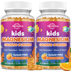 2 Pack Calm Magnesium Gummies for Kids - Magnesium Glycinate Supplement for Sleep, Brain, Immune & Bone Health - Great Tasting Magnesium Gummies for Adults & Kids - Sugar Free Orange