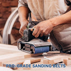 Aolabela 4x24 Inch Sanding Belts 18 Pcs 6 Grits Sizes (3 Each of 60/80/120/150/240/400 Grits) Heavy Duty Belt Sander Zirconia Belt Sander Paper for Wood, Metal, Stainless Steel, Cars, and Furniture