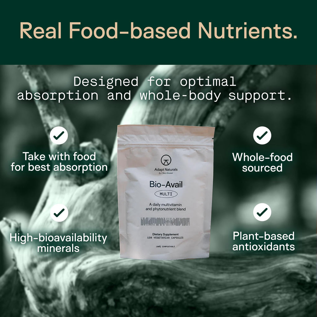 Adapt Naturals Multivitamin for Women & Men, Bioavailable Easy-to-Absorb Multivitamin Daily Supplement with Biotin, Niacin, Vitamin A, B, C, D, E, K1, Zinc, Magnesium - Immune Support - 60 Day Supply
