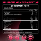 Creatine for Women, Creatine Monohydrate Gummies with Collagen, BCAA, L-Carnitine & Taurine, Strawberry Flavor, Energy Creatine Supplement for Muscle Strength, Energy Boost, Sugar Free, 120 Count