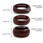 Hclian 3 Pcs Dark Brown Wooden Bangles Bracelets Set Chunky Stackable Statement Bracelets for Women Wide Irregular Geometric Bangles Jewelry Gift