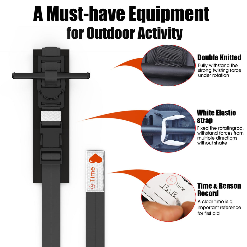 Tourniquet for First Aid, Fast Stop Bleeding, Professional Medical Tactical Emergency Tourniquet, A Must-Have Accessory for Outdoor, Home, Hunter, Camper, Police Men and Army