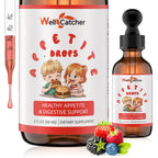 Wellcatcher Appetite Booster Drops for Kids Adults: Picky Eater Vitamins Support Gut Health Height Growth & Nutritional Balance with Bromelain Hawthorn Zinc, Sugar Free Vegan 60ML