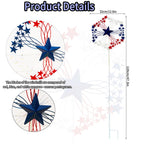 XLSWAIN Patriotic Star Metal Wind Spinner Outdoor, 47.3" H