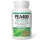 Natural Factors PEA400 - Pure Palmitoylethanolamide for Relief - Supports Nervous System & Occasional Discomfort - Non-GMO - 90 Capsules (90 Servings)