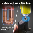 Laffizz 2 Pack Torch Lighter Single Jet Flame Refillable Butane Lighters Windproof Gas Torch Lighters Adjustable Jet Cool Lighter for Camping Candle BBQ Grill(Fuel Not Included)