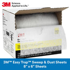 3M Easy Trap Sweep and Dust Sheets, 1 Roll of 60 8" x 6" Sheets, Disposable Easy Sweep Floor Duster, Picks Up 8x More Dirt, Dust, Sand, Hair, Works on Dry or Wet Surfaces, Hardwood Floors, 59152W