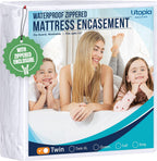 Utopia Bedding Twin Size Mattress Protector Zippered, 100% Waterproof