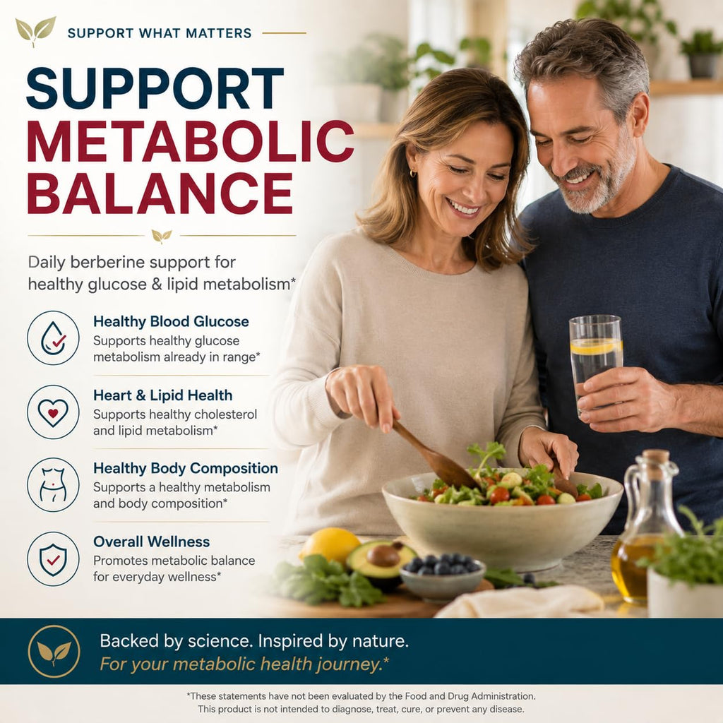 Berberine Phytosome Complex with Berbevis, 550mg Enhanced Absorption Berberine Supplement for Metabolic Support & Heart Health, Highly Bioavailable, Gluten-Free, Non-GMO, 60 Capsules