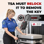 Forge TSA Approved Luggage Locks, Open Alert Cable Lock, Black, 4 Pack