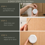 Zip 'n Hang Wreath Hanger for Front Door, White, 1 Pack