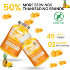Magnesium Glycinate Gummies 1000mg, High Absorption Sugar Free Magnesium Potassium Supplement for Relaxation, Stress Relief, and Sleep Support for Adults & Kids - 90 Mango Pineapple Gummies