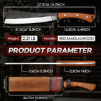 Freelander Japanese Machete with Wood Sheath for Yard Work, Gifts for Men