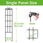 ARIFARO 4Pack 37.5'' Metal Garden Trellis for Climbing Plants Outdoor