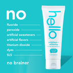 Hello Antiplaque and Whitening Fluoride Free Toothpaste, 5 Oz Tube, Whitening Toothpaste with Natural Peppermint Flavor and Tea Tree Oil, Crushes Tartar and Helps Remove Surface Stains, 3 Pack