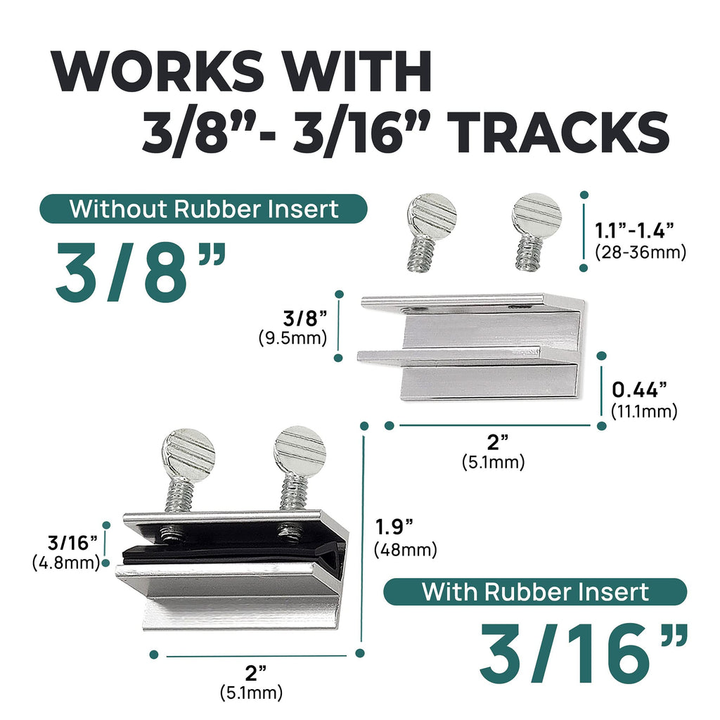 Window Locks, 10 Pack for Vertical and Horizontal Windows, Sliding Window Locks, Adjustable Aluminum Stoppers, No-Drill Install, Fits Tracks up to 3/16" Wide