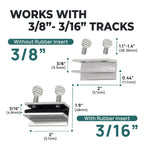Window Locks, 10 Pack for Vertical and Horizontal Windows, Sliding Window Locks, Adjustable Aluminum Stoppers, No-Drill Install, Fits Tracks up to 3/16" Wide