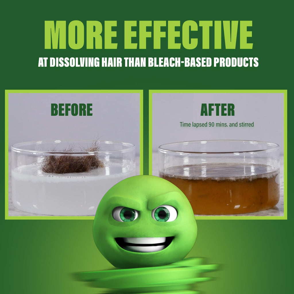 Green Gobbler Liquid Hair Drain Clog Remover & Cleaner, For Toilets, Sinks, Tubs - Septic Safe (6)