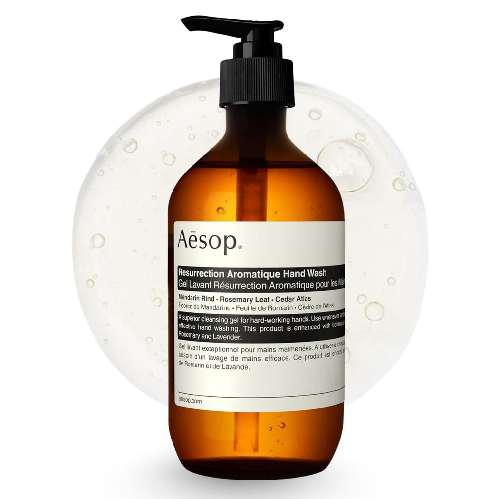 Aesop Resurrection Nourishing Hand Wash | Gentle Cleanser with Mandarin & Rosemary to Replenish & Hydrate Skin | 500mL / 16.9oz