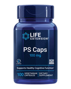 Life Extension PS Caps, phosphatidylserine, for Cognitive Performance, Gluten-Free, Non-GMO, Vegetarian, 100 Capsules