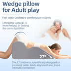 Arcova Sweet Spot Pillow, 27 Degree Couples Pillow for Couples Sweet Spot Intimacy Pillows, Maintains Perfect 27 Angle Every Time, Firm Foam That Won’t Shift, Waterproof & Washable Cover (Black)