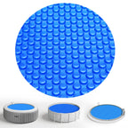KETNET Solar Pool Cover 15 ft Round for 6-24ft Above Ground Inground Pools, Hot Tub Spa Thermal Heating Bubble Wrap Covers, 12 Mil Heavy-Duty Circle Blue Floating Blanket Mat for Swimming Pools