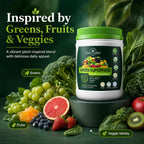SHOUTGRIIN Green Superfood Powder — Organic Super Greens with 100 Billion CFU Probiotics & Digestive Enzymes — Vegan, Keto, Sugar-Free Daily Greens Supplement — Energy, Gut Health & Immunity