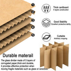 3-Pack Glassware Protection Set，Glassware Dish Packing Boxes Corrugated Dividers & 36 Foam Sleeves for 16x12x12 Moving Boxes (Box Not Included)