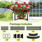 2pcs Garden Trellis for Climbing Plants Outdoor, 65 Inch Mushroom Top Trellis for Climbing Plants, Plant Trellis Support for Potted Plants Climbing Vine Rose Clematis Vegetable Trellis