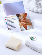 ADRAMATA 925 Sterling Silver Mood Ring for Women Color Change Mood Rings
