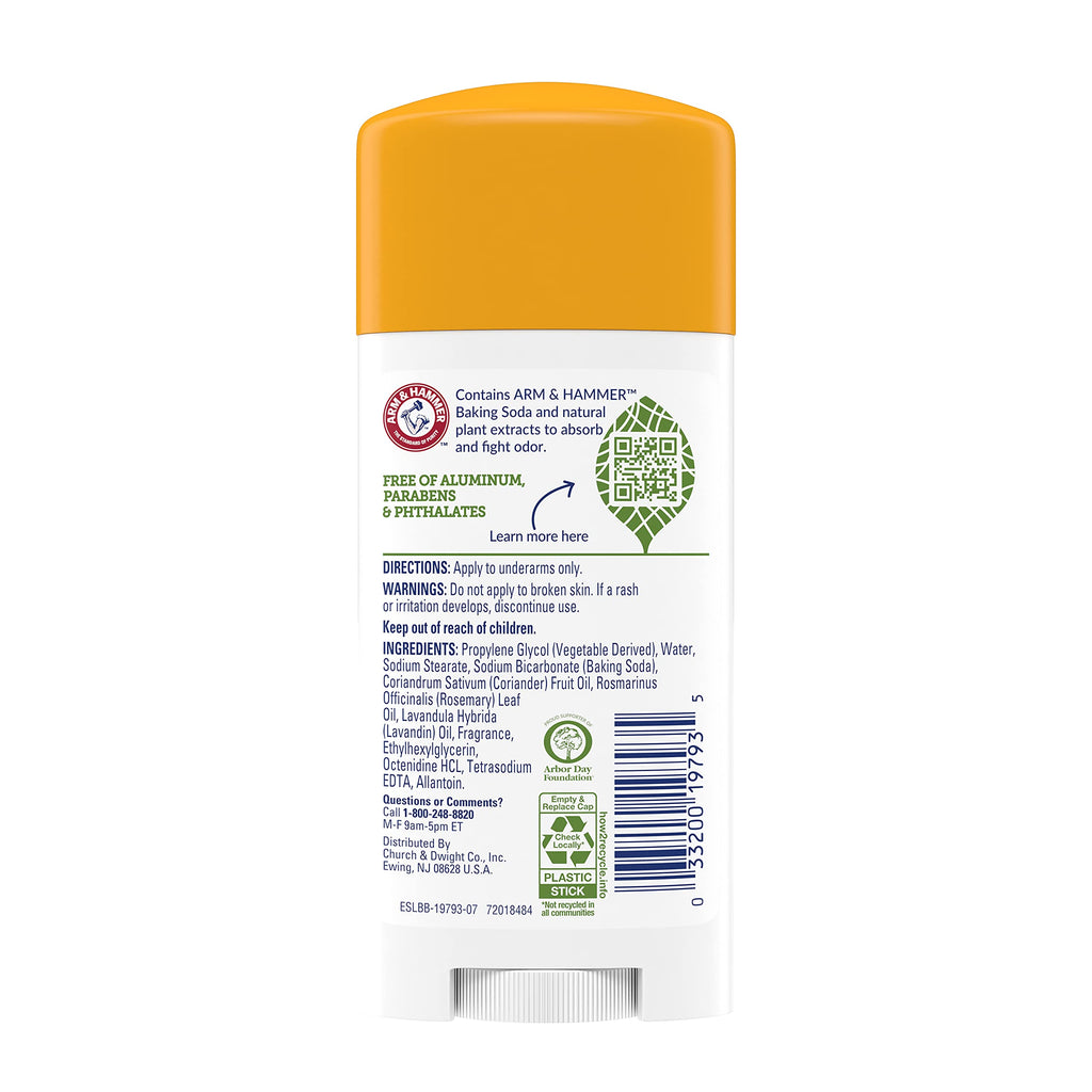 Arm & Hammer Deodorant Rosemary Lavender 2.5oz 2pk