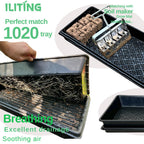 ILITING 1020 Trays Set - 5 Pack (10 Pcs) Durable 1020 Mesh Tray and No-Hole Tray, Ideal Soil Blocking Trays for Seedlings, Microgreens, and Hydroponics, Heavy-Duty