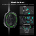 VIVOSUN AeroWave D4 Grow Tent Clip Fan with Detachable Hook, 4" Fan, 1-Pack