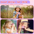 Seckton Upgraded Kids Selfie Camera, HD Digital Video Camera for Kids-Pink