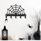 Reallnaive Cobweb Over The Door Hooks Christmas Gothic Bathroom Decor Creepy Hanger Wall Mount Rack Holder for Towel, Hat, Coat, Cloth, Keychain, Bag, Home Organizer