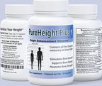 PureHeight Plus #1 Doctor Recommended Height Enhancement Supplement - Growth Vitamins for Kids, Teens & Adults - Increase Bone Strength and Density - Height Enhancer Vitamins Grow Taller Fast