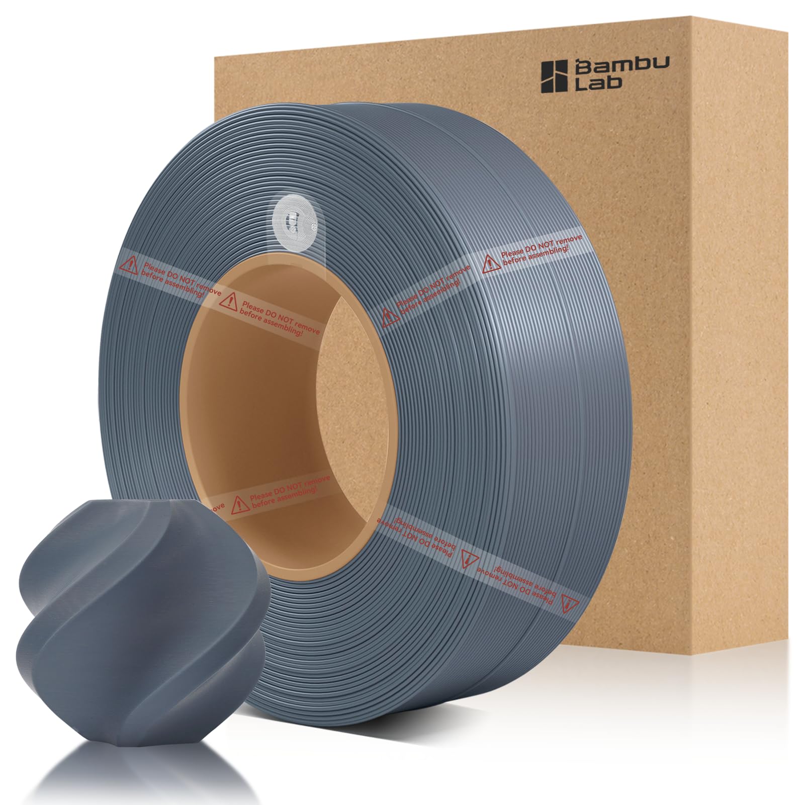 Bamboo PLA Basic Refill Filament 1.75mm 1 KG (2.2lbs) with RFID for Bambu Lab A1/X1/P1 Series 3D Printers,Easy to Print, 3D Printing Filament,No Spool, +/- 0.03mm (Blue Grey 10602)