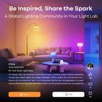 OREiN Matter Smart Light Bulb, Smart Light Bulbs Work with Apple Home, Alexa, Google Home, SmartThings, A19 Color Changing Light Bulbs 2.4Ghz WiFi, 800 Lumens Equivalent 60W 4Pack